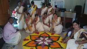IHM staff with  their “athapookalam”